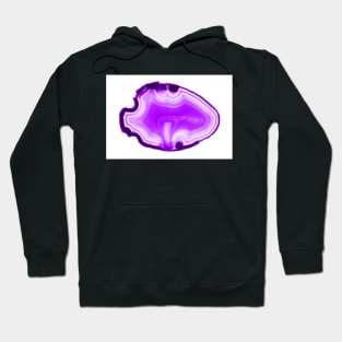 Ultraviolet agate round slice mineral Hoodie